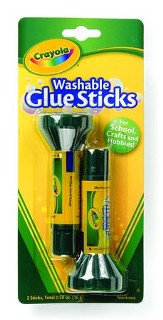 Crayola, Washable Glue Sticks, 2 Pieces