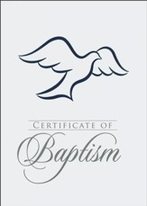 Dove (Romans 6:3-4) Baptism Folded Certificate with  Envelopes (pkg. of 6)