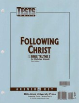 BJU Press Bible Truths 3: Following Christ, Tests Answer Key