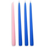 Advent Candles, 7/8 x 10, Set of 4 with Blue