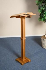 Standing Lectern, Hardwood Maple with Pecan Finish