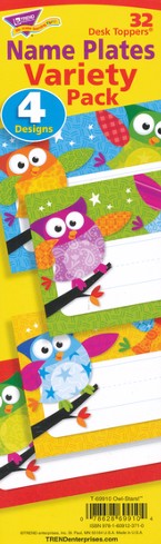 Owl Stars Desk Toppers Name Plates 