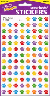 Paw Prints SuperSpot Stickers