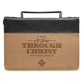 I Can Do All Things Bible Cover, Lux-Leather, Brown and Tan, Medium