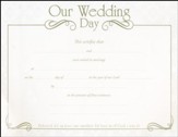 Our Wedding Day Silver Foil Embossed Marriage  Certificates, 6