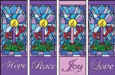 Advent Candles X-stand Banners, Set of 4