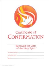 Certificate of Confirmation, Pack of 25