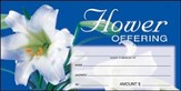 Easter Flower Offering Envelopes, Blue with Lily, 100