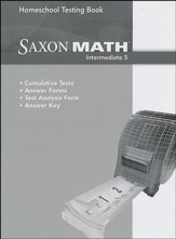 Saxon Math Intermediate 5 Homeschool Testing Book