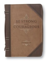 Strong, Courageous Bible Cover Large