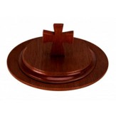 Walnut Finish Hardwood Bread Plate Cover