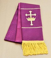 Maltese Jacquard Bookmark, Purple