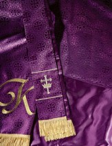 Maltese Jacquard Parament Set of 3, Purple (King of Kings)