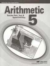 Abeka Arithmetic 5 Quizzes, Tests, & Speed Drills Key