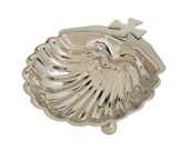 Baptismal Shell with Cross, Nickel Plate