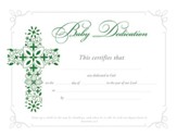 Baby Dedication (Proverbs 22:6) Foil Embossed Certificates, Pack of 6
