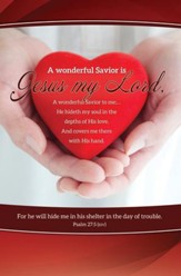 A Wonderful Savior (Psalm 27:5, ESV) Bulletins, 100