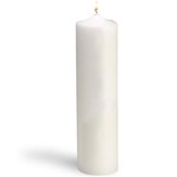Plain White Pillar Candle, 3 x 12