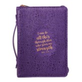 I Can Do All This Through Him, Bible Cover, Medium, Purple