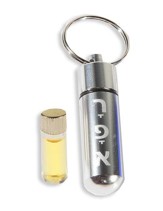 Silvertone Anointing Oil Vial Keychain