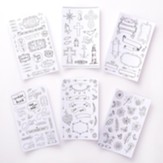 Coloring Stickers for Bible Journaling, 6 Sheets