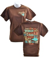 Oh No, She's Up Shirt, Brown, Large