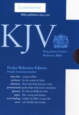 KJV Pocket Reference Bible, Imitation leather, purple