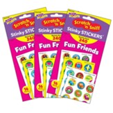 Fun Freinds Stinky Stickers, variety pack -240 count,  3 pack