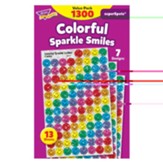 Colorful Sparkle Smiles superSpots. Value Pack, 1300  Per Pack, 3 packs
