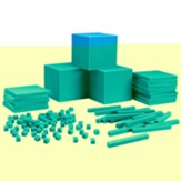 Plastc Base Ten Class Set 600 Units200 Rods 20 Flats 3 Cubes