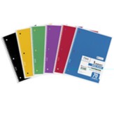 Spiral 1 Subject Notebook Wide Ruled, 70 Sheets Per Book pack of 6