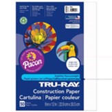 Tru Ray 9X12 White 50 Sheet Construction paper -  10 pack