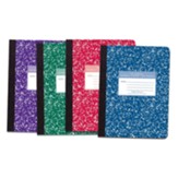Marble Composition Book, Assorted Colors -- pack of 6