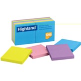 Highland Self Stick 12 Pads Per Pk 3X3 Removable Notes
