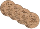 Personalized, Cork Coaster, Bless Our Home, Set of 4