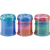 Plastic Manual Pencil and Crayon Sharpener, 2-Hole, Assorted Colors