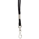 Standard Lanyard Hook Rope Style, Black, Pack of 24