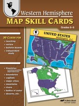 Abeka Western Hemisphere Map Skill Cards--Grades 6 to 8