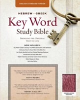 ESV Key Word Study Bible, Genunine Leather, Burgundy, Thumb-Indexed