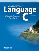 Abeka God's Gift of Language C Writing & Grammar Work-text  Answer Key, Third Edition
