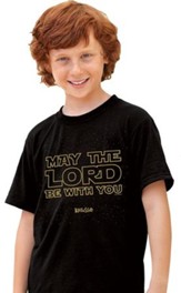 May The Lord, Short Sleeve Kidz Fit Tee, Black, Youth Large