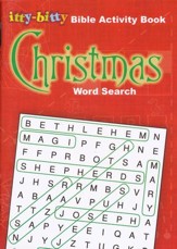 Christmas Word Search: Itty-Bitty Bible Activity Book--Ages 7 and up