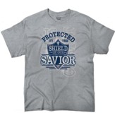 Protected By the Shield Of Our Savior Shirt, Gray, Large