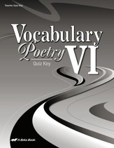 Abeka Vocabulary & Poetry VI Quiz Key