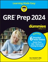 GRE Prep 2024 For Dummies with  Online Practice