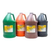 LITTLE MASTERS Tempera Paint - 4 Gallon Kit, Orange, Green, Brown, Black