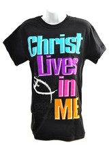 Christ Lives In Me Shirt, Black, X-Large