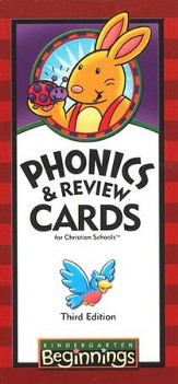 BJU Press K5 Beginnings Phonics & Review Cards, Third Edition