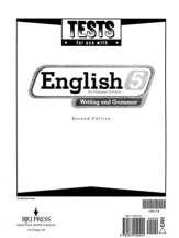 BJU Press English Grade 5 Tests (2nd  Edition)