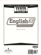 BJU Press English Grade 5 Tests Answer Key (2nd Edition)